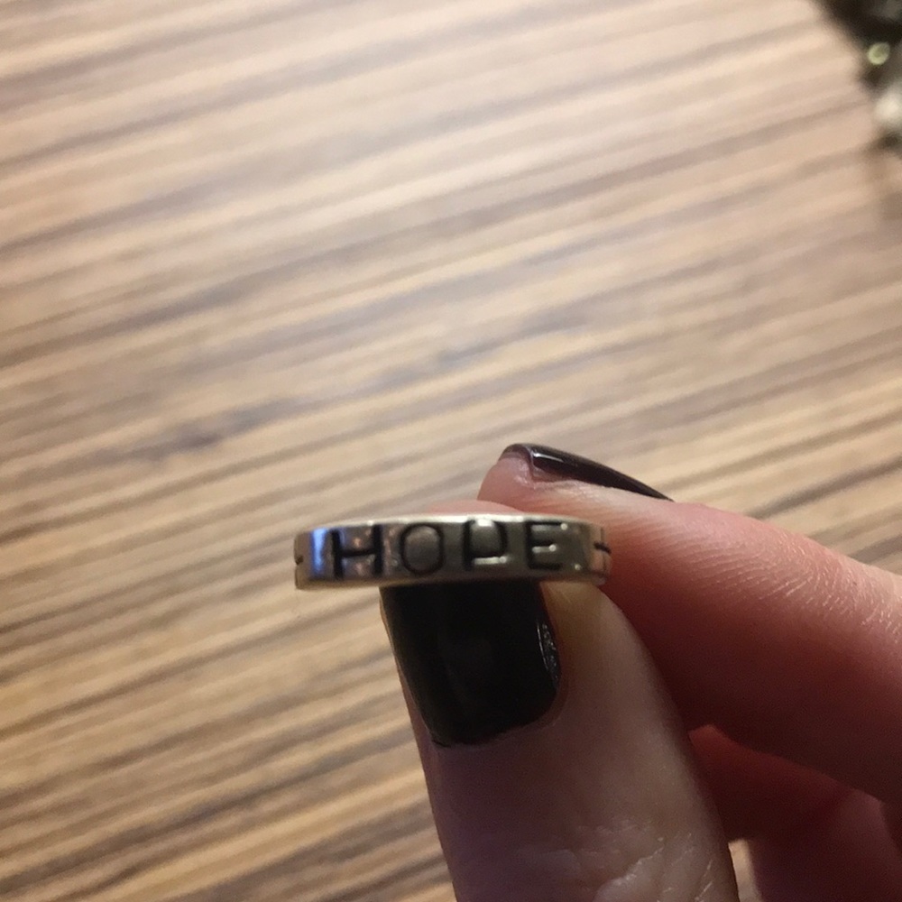 Silver hope ring size 5